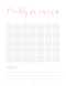 Classy Simple Monthly Planner Schedule | Monday to Sunday