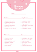 Simple Cleaning Checklist | Houdehold chores cleaning checklist