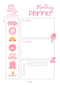 Cute Calendar Monthly Planner | My Task, My Notes, Montly Calendar