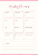 Beige  Modern Minimal Yearly Planner| January to December
