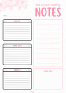 Simple Flower Meeting Notes | Purpose, Work Shop, Project