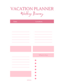 wedding Itinerary Planner | Location, What to Buy
