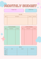 Monthly Budget Planner | Income, Fixed Expenses, Other Expenses, Recap