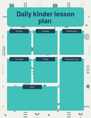 List Daily Kinder Lesson Planner | Monday To Friday, Homework List, Notes