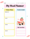 Playful Illustration Meal Planner | Today's Menu, Breakfast, Lunch, Dinner, Snacks, Food To Avoid, My Favorites