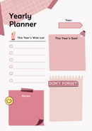 Playful Sticker Yearly Planner| January to December