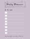 Purple Simple Daily Planner