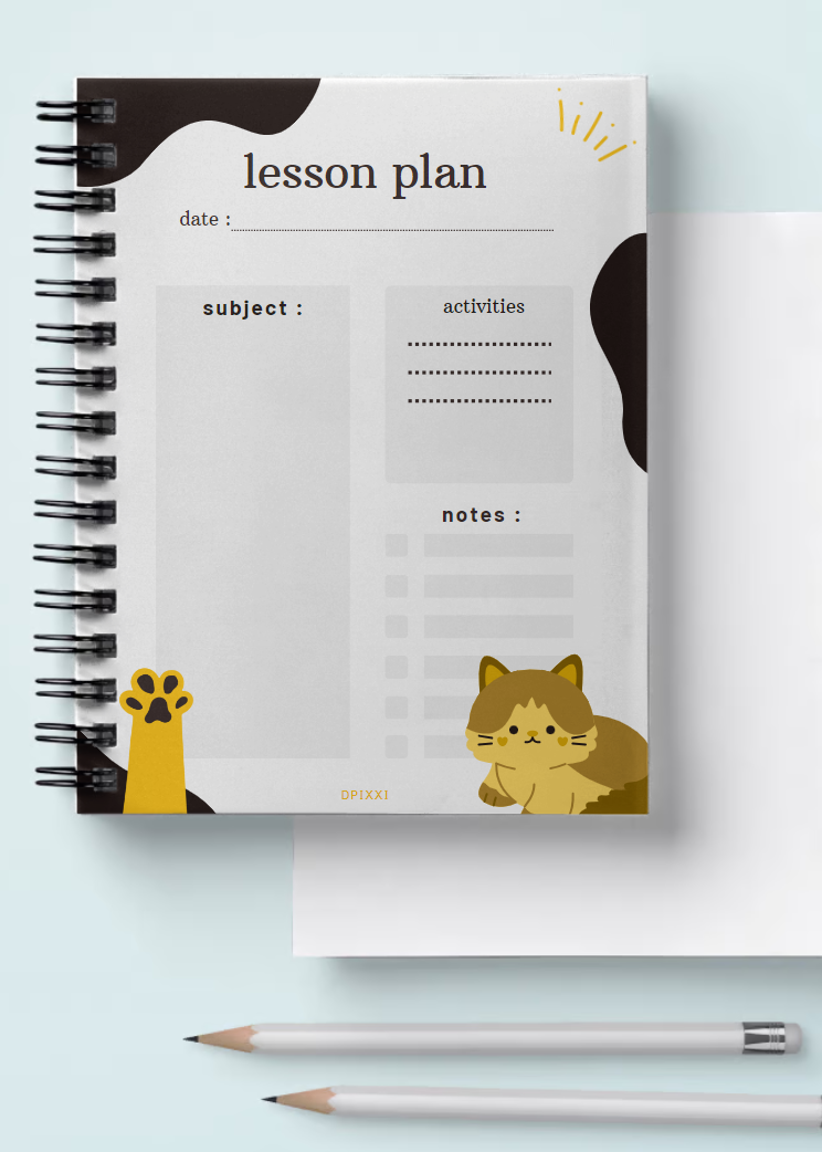 Lesson Plan Planner | Date, Subject, Activities, Notes