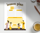 Modern Illustration Lesson Planner | Subject, Date, Objectives, Assignments, Lesson Focus, Notes