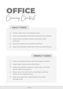 Simple Illustrated Cleaning Checklist | Office Cleaning Checklist