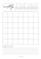 Minimalist Classy Customizable Monthly Calendar | Monday to Sunday