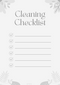 Illustrative Foral Cleaning Checklist | Cleaning Task Checklist