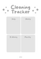 Illustration Cleaning Journal Planner | Cleaning Tracker Planner