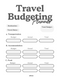 Playful Travel Budgeting Planner |  Transportation, Travel Dates, Total Budget