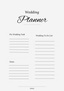 Simple List Wedding Planner | Pre Wedding Task, Wedding To Do list