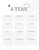Beige Simple Yearly Planner| January to December