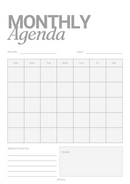 Illustrative Monthly Planner | Appointments, Monday to Sunday