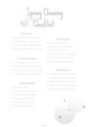 Spring Cleaning Cheklist Illustrated | Household Cleaning Checklist