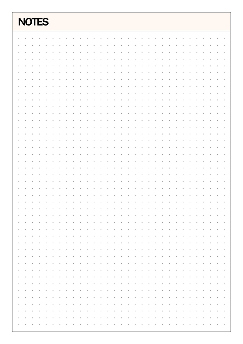 Simple Dotted Grid Notes Document
