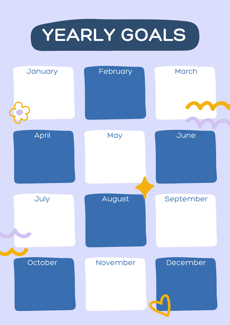 Yearly Planner| January to December
