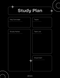 Modern Minimalist Study Planner | Key Concept, Study Notes, Topic, Task List, Important