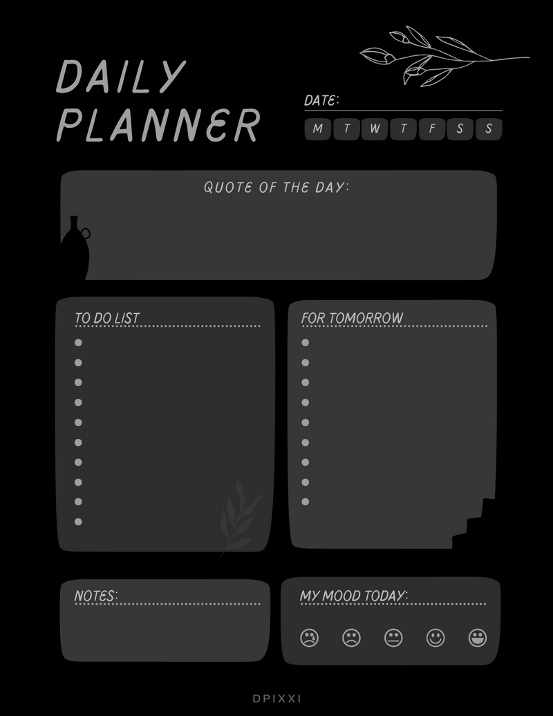 Peach Playful Daily Weekly Monthly Planner