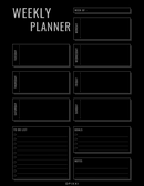 Black and Pink Minimalism Weekly Planner