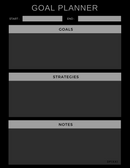 Simple & Minimalist Goal Planner Workbook  | Goal Planner, Start, End, Goals, Strategies, Notes