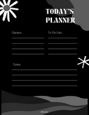 Colorful with Abstract Illustration Today's Planner | Quotes, To Do List, Notes
