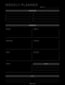 Black and Gray Minimalist Weekly Planner