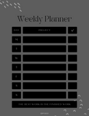 Beige Feminine Minimalist Weekly Goal Planner