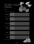Minimalist Floral Weekly Content Planner