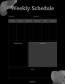 Minimalist Tropical Weekly Schedule | Class Of, Week Of, Monday To Saturday, Weekly Goals, To Do List, Notes