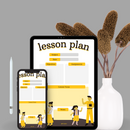 Modern Illustration Lesson Planner | Subject, Date, Objectives, Assignments, Lesson Focus, Notes