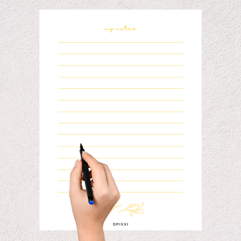 Marble Minimal Lined Note Planner