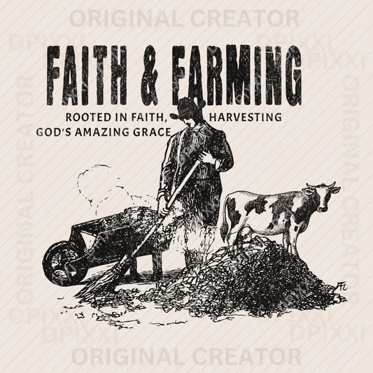 Faith and Farming Cowboy Cow