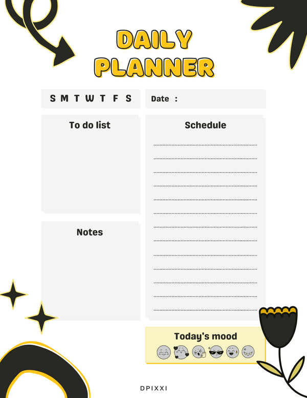 Retro Style Daily Planner