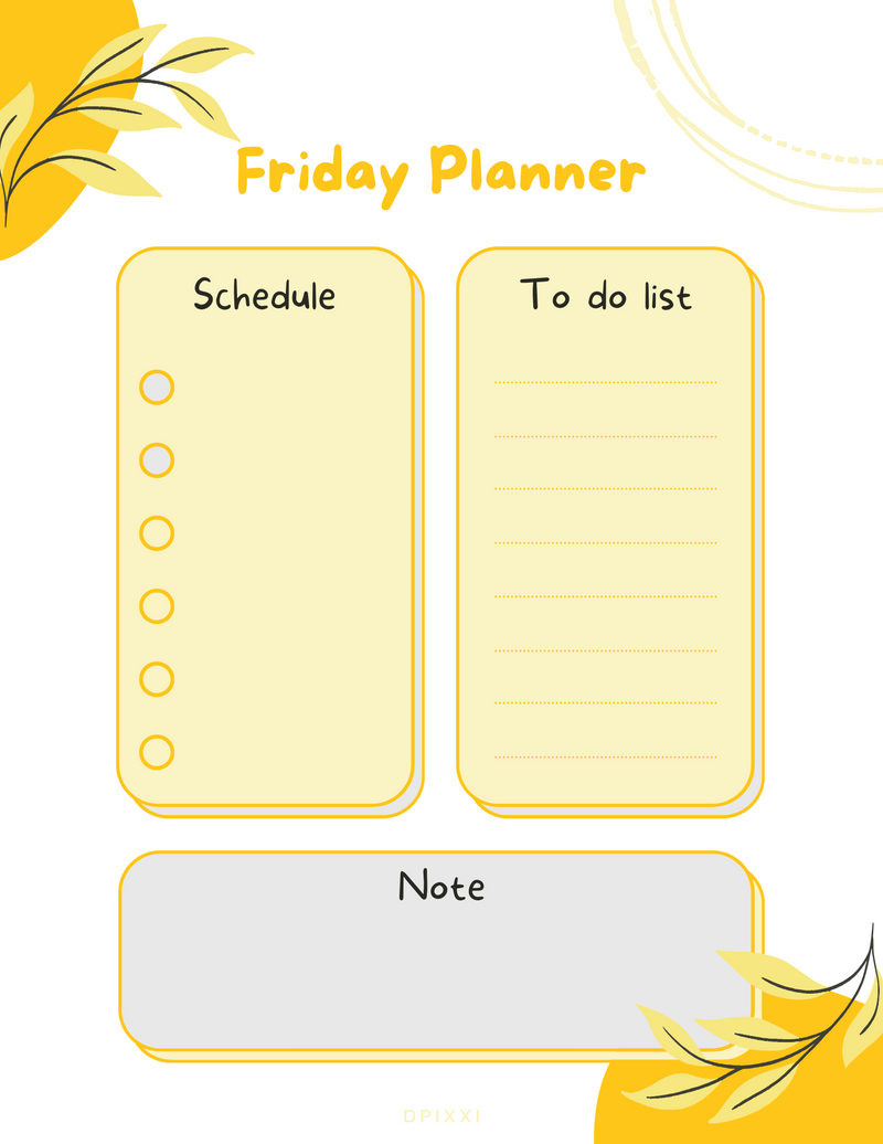 Cute Pink Abstract Daily Planner