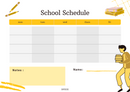 Colorful and Creative School Schedule Planner | Monday To Friday, Notes, Name