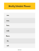 Aesthetic Weekly Schedule Planner | Monday to Sunday