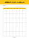 Simple & Minimal Weekly Study Planner | Week Of, Monday to Sunday