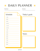 Green Modern Schedule Daily Planner