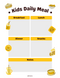Kids Daily Meal Planner | Breakfast, Lunch, Dinner, Snacks, Notes
