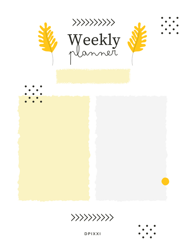 Colorful Simple Weekly Planner
