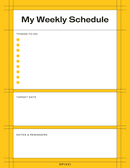 Orange Modern Playful Weekly Planner A4 Work Book