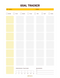 Minimalist Goal Tracker Sheet Planner | My Goal, Year, Monday to Sunday, Progress Tracker, Rewards