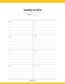 Minimalistic Weekly To Do's Planner