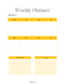 Clean Weekly Planner | Month, Week, Monday to Sunday, Important, Notes