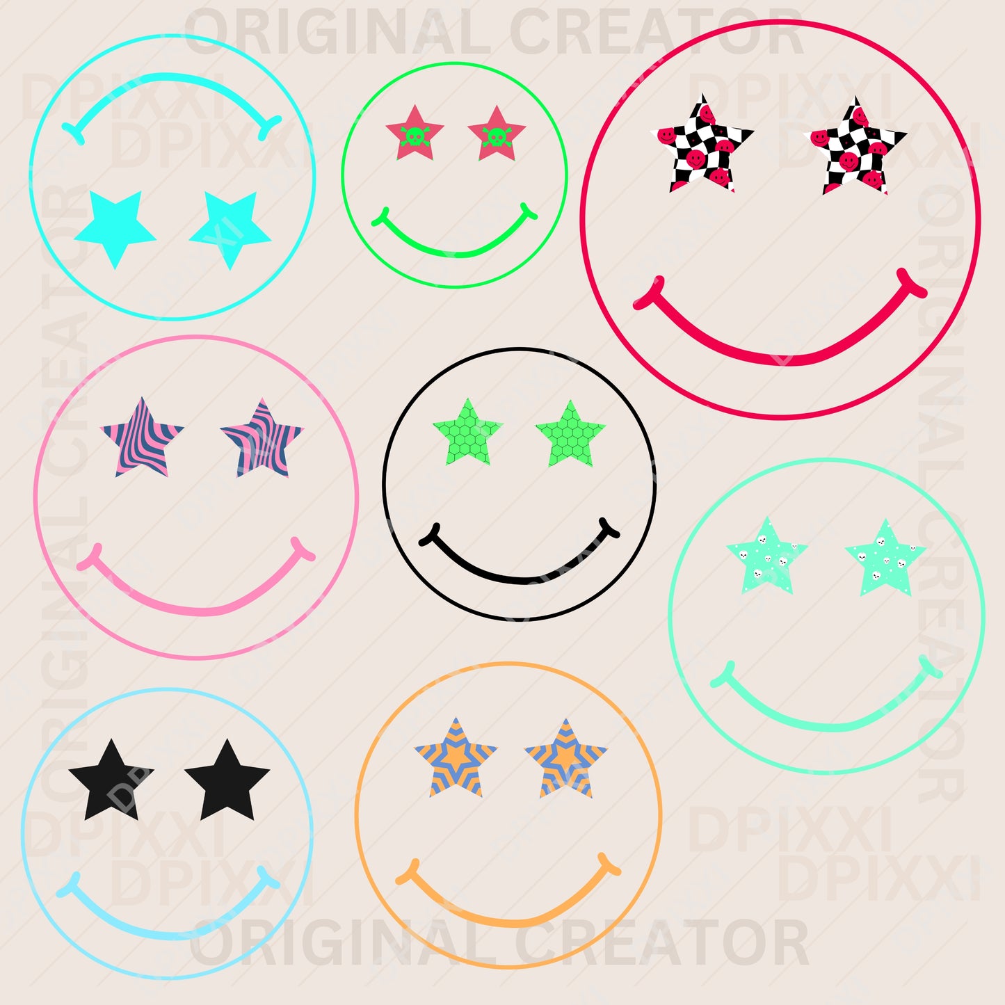 32 Cute Smiley Face Bundle