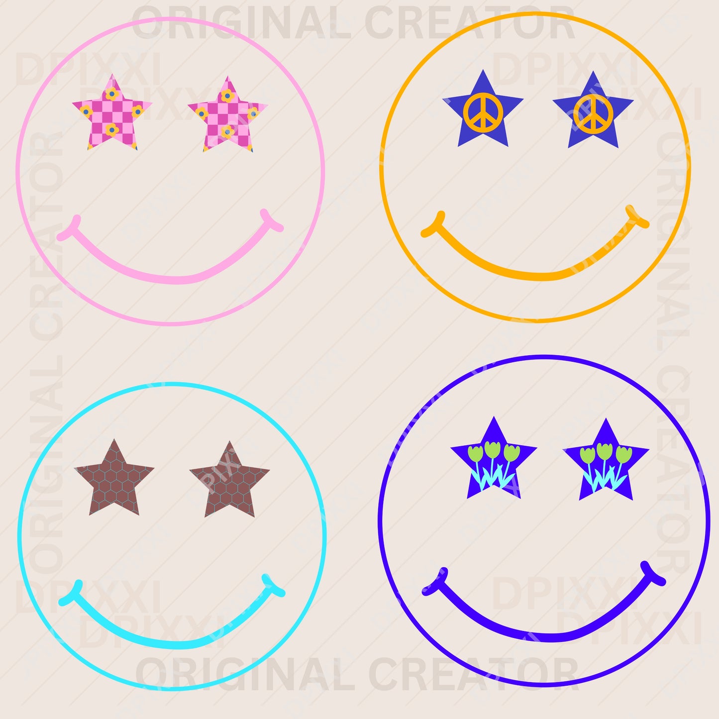 32 Cute Smiley Face Bundle